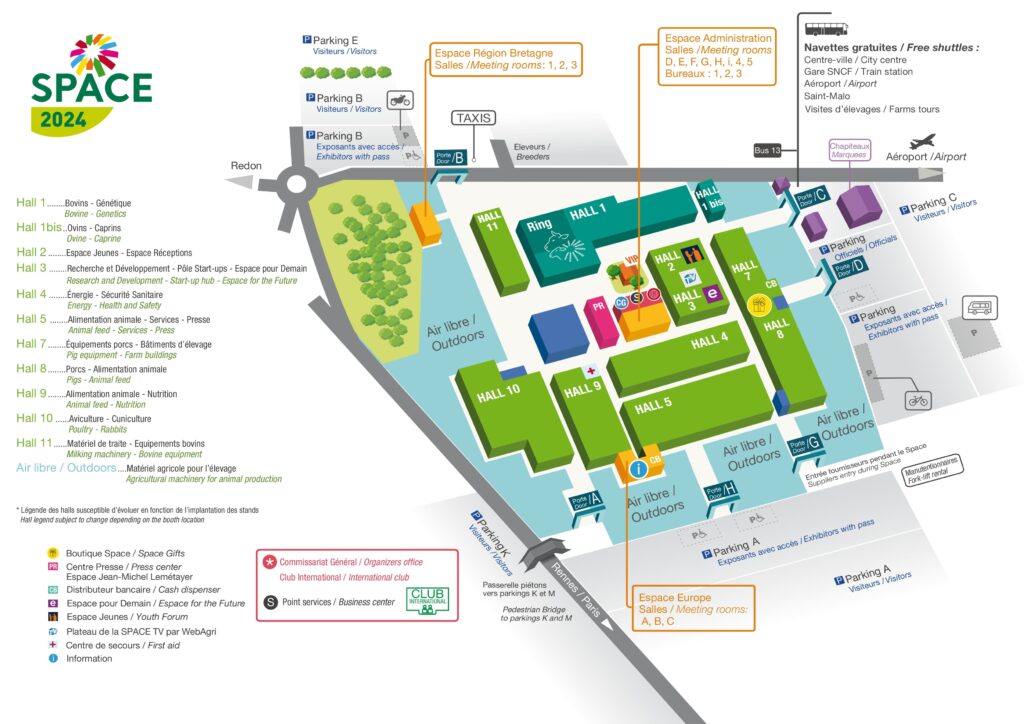 Plan du salon SPACE 2024 à Rennes